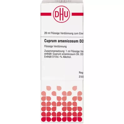 CUPRUM ARSENICOSUM D 30 Laimennus, 20 ml