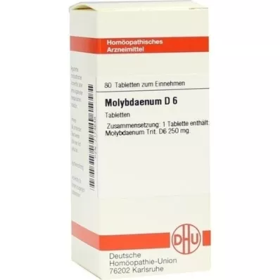 MOLYBDAENUM D 6 tablettia, 80 kpl