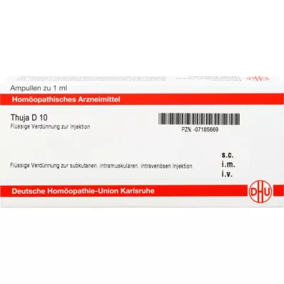 THUJA D10, 10x1 ml THUJA D10, 10x1 ml
