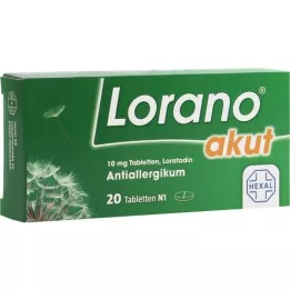 LORANO akuuttit tabletit, 20 kpl
