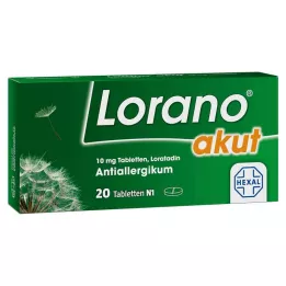 LORANO akuuttitabletit, 20 kpl