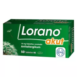LORANO akuuttitabletit, 50 kpl