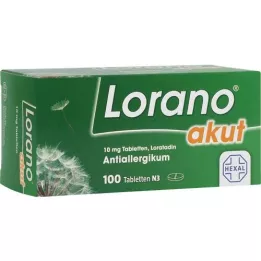 LORANO akuuttit tabletit, 100 kpl