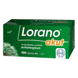 LORANO akuuttitabletit, 100 kpl