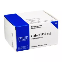 CALCET 950 mg kalvopäällystetyt tabletit, 100 kpl