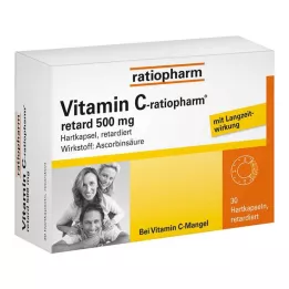VITAMIN C-RATIOPHARM retard 500 mg kapselit, 30 kpl