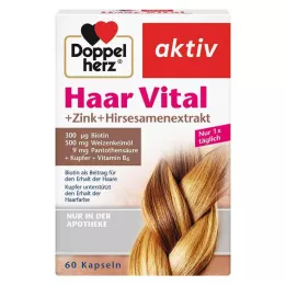 DOPPELHERZ Hair Vital+sinkki+hirssiuutekapselit, 60 kpl