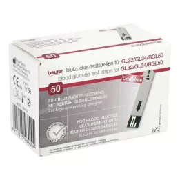 BEURER GL32/GL34/BGL60 verensokeritestiliuskat, 50 kpl