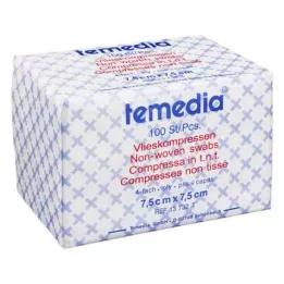 VLIESKOMPRESSEN 7,5x7,5 cm ei-steriili 4-kerroksinen, 100 kpl