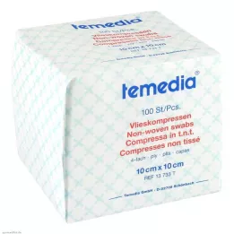 VLIESKOMPRESSEN 10x10 cm ei-steriili 4-kerroksinen, 100 kpl