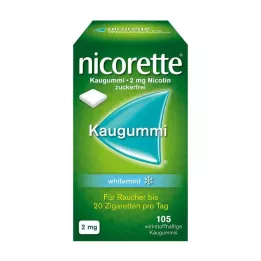 NICORETTE Purukumi 2 mg valkominttua, 105 kpl