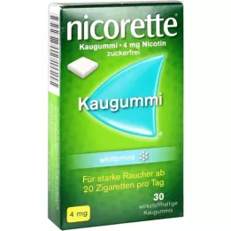 NICORETTE Kaugummi 4 mg Whitemint, 30 kpl