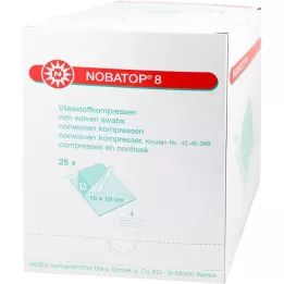 NOBATOP 8 pakkaa 10x10 cm steriilit, 25x5 kpl