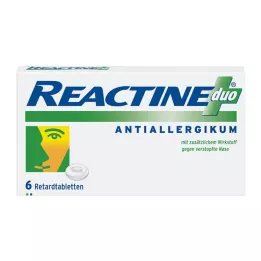 REACTINE duo depottabletit, 6 kpl