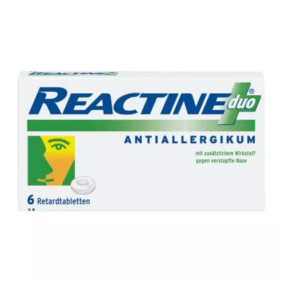 REACTINE duo depottabletit, 6 kpl