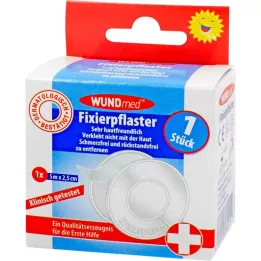 FIXIERPFLASTER 2,5 cm x 5 m läpinäkyvä, 1 kpl