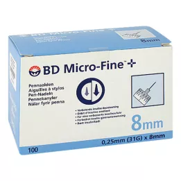 BD MICRO-FINE+ 8 kynäneulaa 0,25x8 mm, 100 kpl