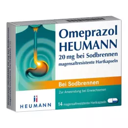 OMEPRAZOL Heumann 20 mg b.Sodbr.vatsahapon kestävät kovat kapselit, 14 kpl