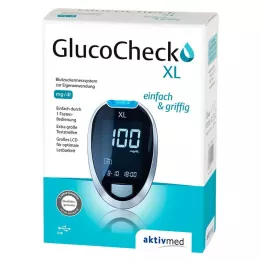 GLUCOCHECK XL Verensokerimittarisarja mg/dl, 1 kpl