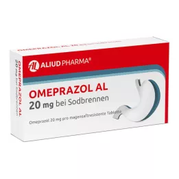 OMEPRAZOL AL 20 mg b.Sodbr.mahahappotabletit, 14 kpl