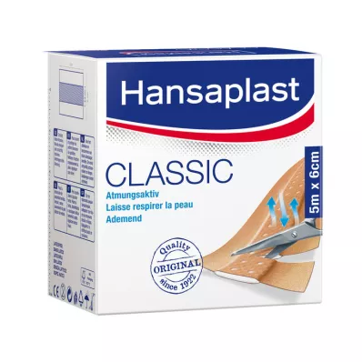 HANSAPLAST Klassinen kipsi 6 cmx5 m, 1 kpl HANSAPLAST Klassinen kipsi 6 cmx5 m, 1 kpl