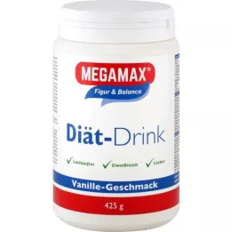 MEGAMAX Ruokavaliojuoma vaniljajauhe, 425 g