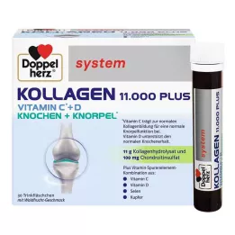 DOPPELHERZ Kollageeni 11 000 Plus -järjestelmäampullit, 30x25 ml