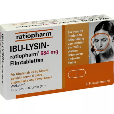 IBU-LYSINEratiopharm 684 mg kalvopäällysteiset tabletit, 10 kpl