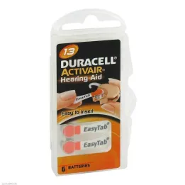 Paristot kuulokojeisiin Duracell 13, 6 kpl