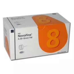 NOVOFINE 8 kanyyliä 0,30x8 mm 30 G ohutseinämäinen, 100 kpl