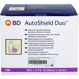 BD AUTOSHIELD Duo turvakynäneulat 5 mm, 100 kpl