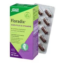 FLORADIX Iron plus B-vitamiinit kapselit, 40 kpl