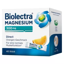 BIOLECTRA Magnesium 300 mg Direct Orange Sticks, 40 kpl