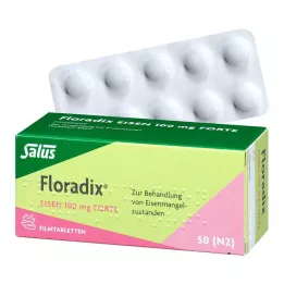 FLORADIX Iron 100 mg forte kalvopäällysteiset tabletit, 50 kpl