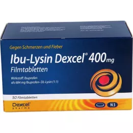 IBU-LYSIN Dexcel 400 mg kalvopäällysteiset tabletit, 50 kpl