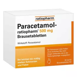 PARACETAMOL-ratiopharm 500 mg poretabletit, 20 kpl