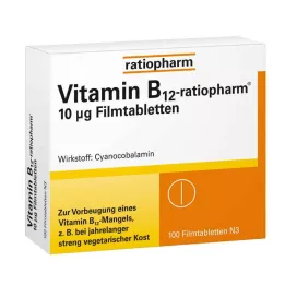 VITAMIN B12-RATIOPHARM 10 μg kalvopäällysteisiä tabletteja, 100 kpl