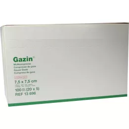 GAZIN sideharso 7,5x7,5 cm steriili 12-kerroksinen elatusaine, 20x5 kpl