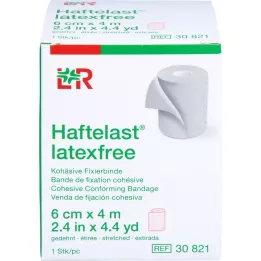 HAFTELAST Kiinnitysside, yhtenäinen, lateksiton, 6 cm x 4 m, kerma, 1 kpl