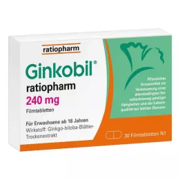 GINKOBIL-ratiopharm 240 mg kalvopäällysteiset tabletit, 30 kpl