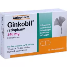 Ginkobil-ratiopharm 240 mg kalvopäällystetyt tabletit, 60 kpl