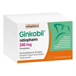 GINKOBIL-ratiopharm 240 mg kalvopäällysteiset tabletit, 120 kpl