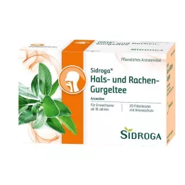 SIDROGA Kurkun ja nielun kuristusteensuodatinpussit, 20 x 2,5 g