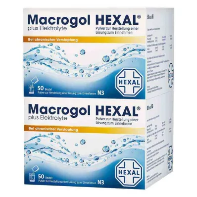 MACROGOL HEXAL plus elektrolyytit Plv.z.H.e.L.z.E., 100 kpl MACROGOL HEXAL plus elektrolyytit Plv.z.H.e.L.z.E., 100 kpl