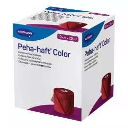 PEHA-HAFT Värikiinnitysteippi lateksiton 10 cm x 20 m punainen, 1 kpl