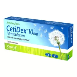 CETIDEX 10 mg kalvopäällysteiset tabletit, 20 kpl