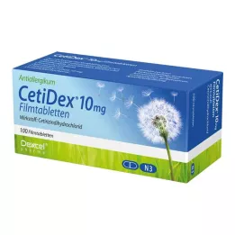 CETIDEX 10 mg kalvopäällysteiset tabletit, 100 kpl