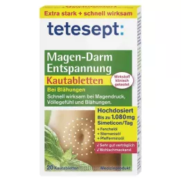 TETESEPT Ruoansulatuskanavan rentoutuspurutabletit, 20 kpl