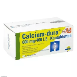 CALCIUM DURA Vit D3 600 mg/400 I.E. purutabletit, 120 kpl