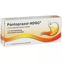 PANTOPRAZOL ADGC 20 mg maha -suolikanavan tabletit, 14 kpl